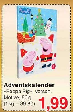 Adventskalender »Peppa Pig«, versch. Motive, 50 g