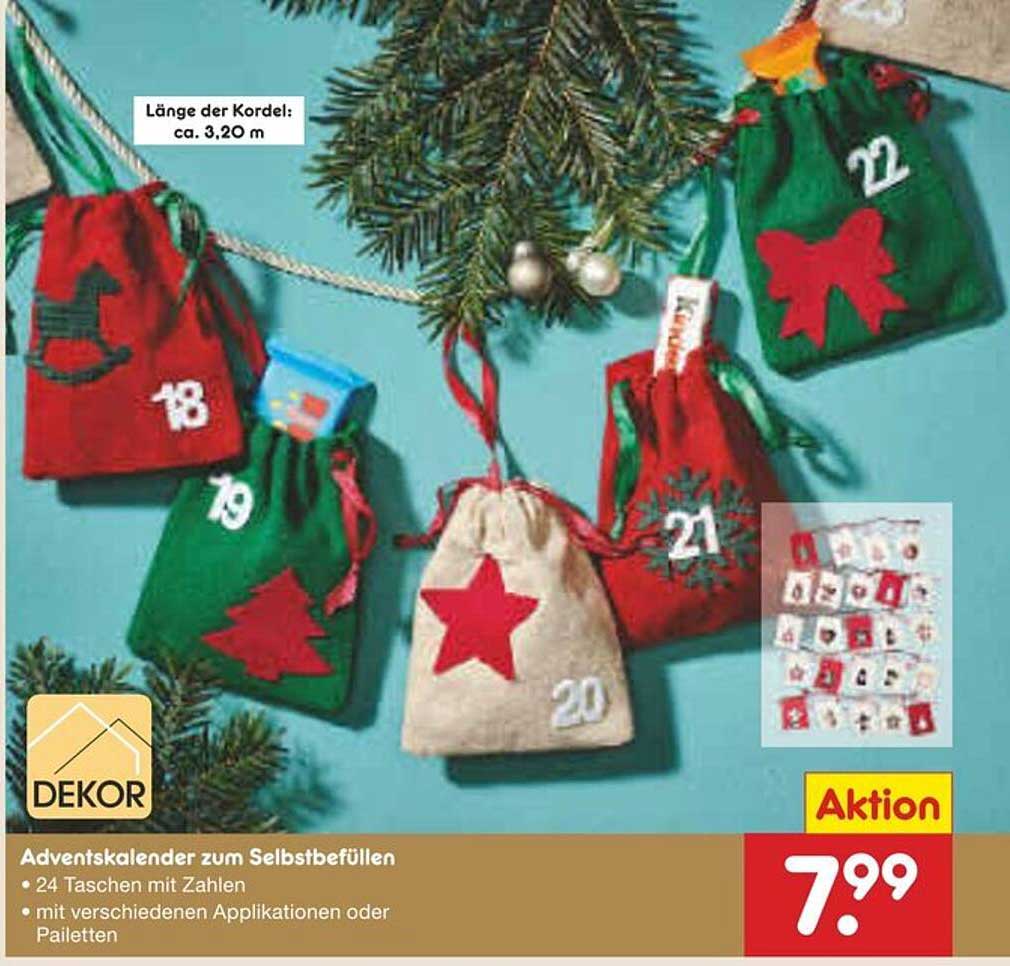 Adventskalender zum Selberbefüllen