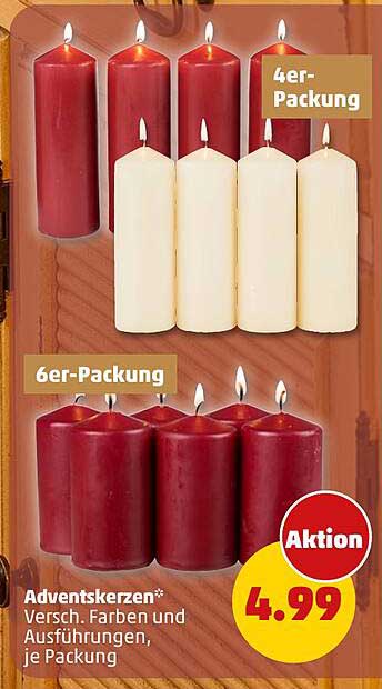 Adventskerzen 4er- und 6er-Packung