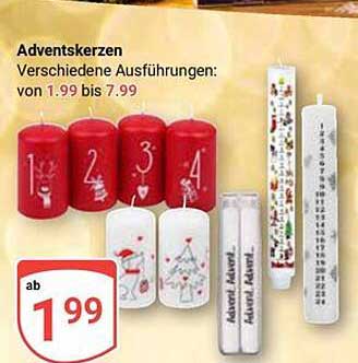 Adventskerzen - verschiedene Ausführungen: von 1,99 bis 7,99