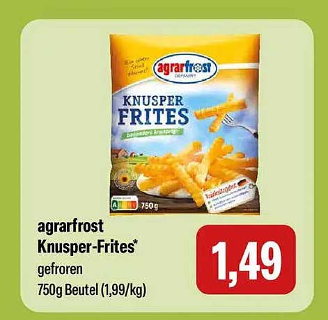agrarfrost Knusper-Frites 750g