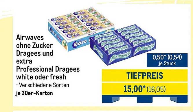 Airwaves ohne Zucker Dragees und extra Professional Dragees white oder fresh