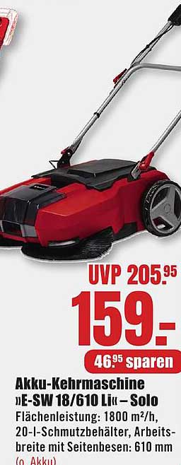Akku-Kehrmaschine »E-SW 18/610 Li« - Solo