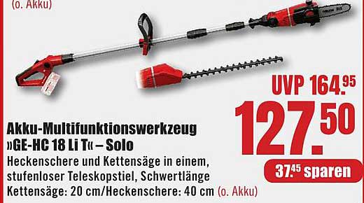 Akku-Multifunktionswerkzeug »GE-HC 18 Li T – Solo