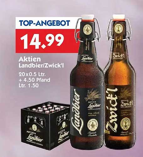 Aktien Landbier/Zwick'l 20 x 0,5 L