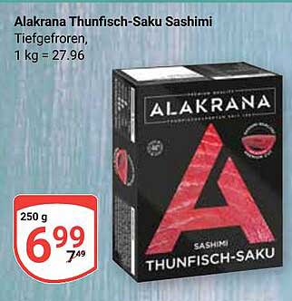 Alakrana Thunfish-Saku Sashimi Tiefgefroren