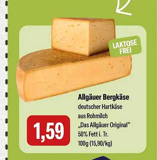 Allgäuer Bergkäse deutscher Hartkäse aus Rohmilch