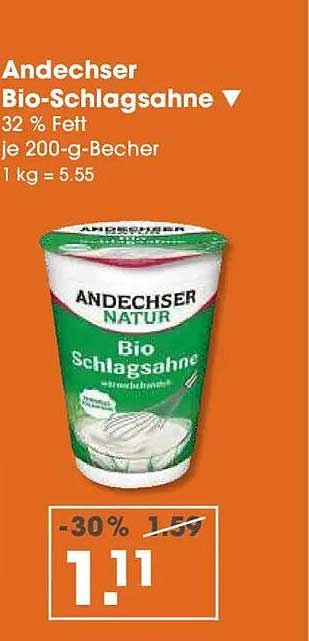 Andechser Bio-Schlagsahne 200 g