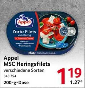 Appel MSC Heringsfilets – Zarte Filets vom Hering in verschiedenen Sorten