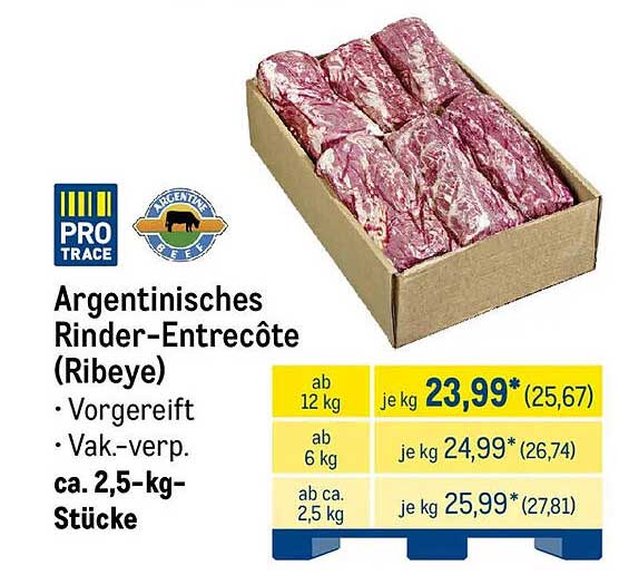 Argentinisches Rinder-Entrecôte (Ribeye)