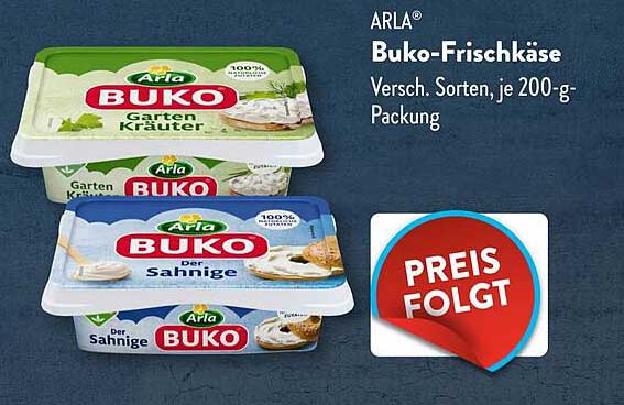 ARLA Buko-Frischkäse - Verschiedene Sorten, je 200-g-Packung