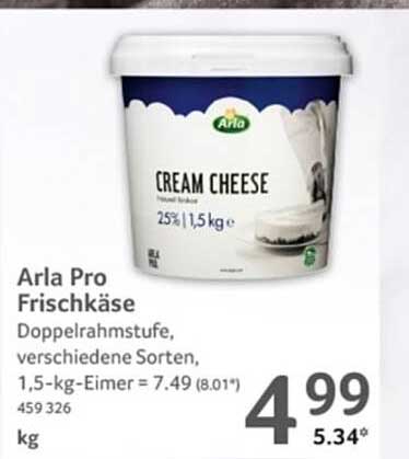 Arla Pro Frischkäse Doppelrahmstufe, verschiedene Sorten
