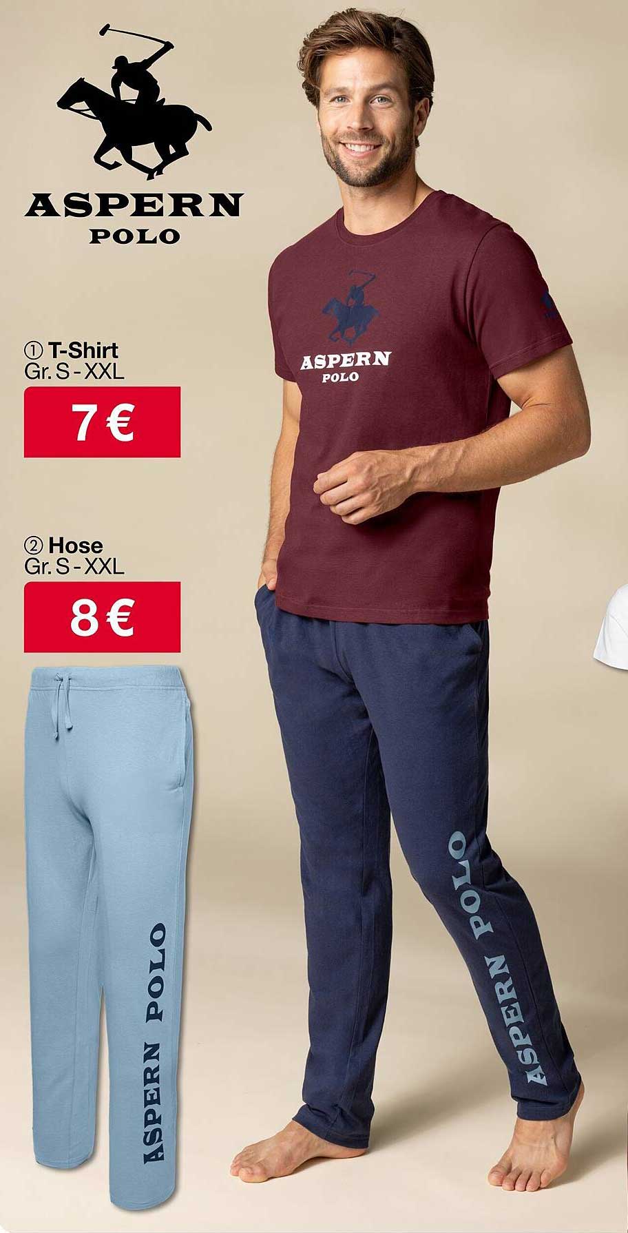 Aspern Polo T-Shirt und Hose im Angebot