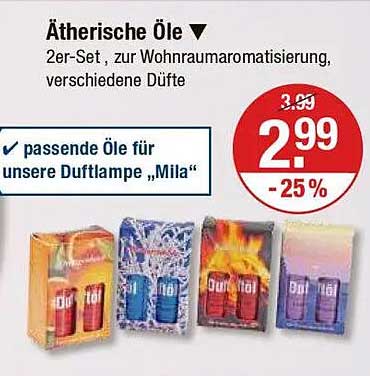 Ätherische Öle 2er-Set zur Wohnraumaromatisierung, verschiedene Düfte