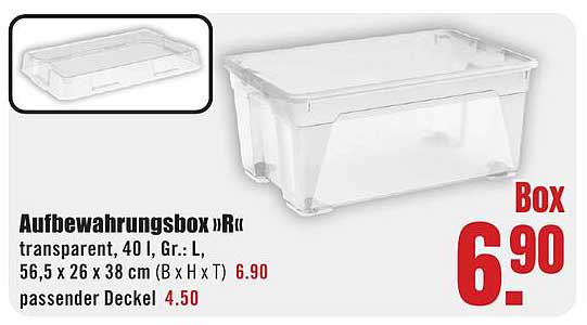 Aufbewahrungsbox »Rund« transparent, 40 l, Gr.: L