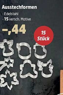 Ausstechformen 15 Stück aus Edelstahl