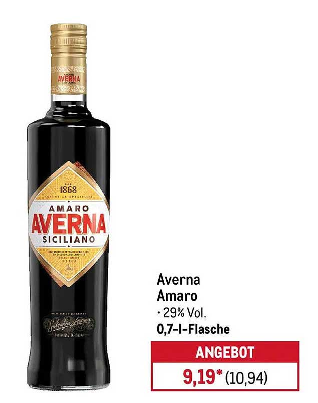 Averna Amaro 0,7-Liter-Flasche