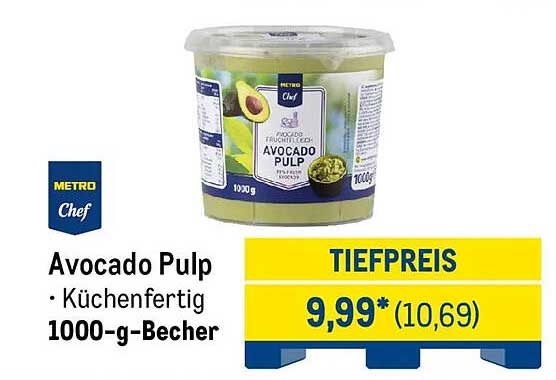 Avocado Pulp - Küchenfertig 1000-g-Becher