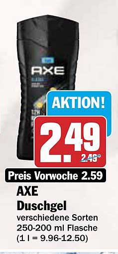 AXE Duschgel verschiedene Sorten 250-200 ml Flasche