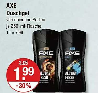 AXE Duschgel verschiedene Sorten je 250-ml-Flasche