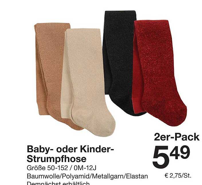 Baby- oder Kinder-Strumpfhose 2er-Pack