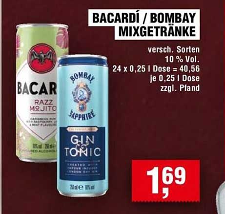 Bacardí / Bombay Mixgetränke