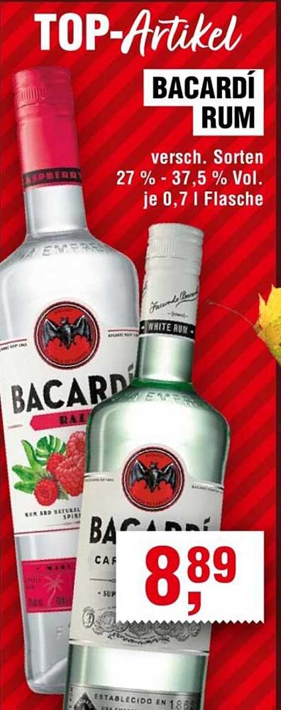BACARDÍ RUM - verschiedene Sorten