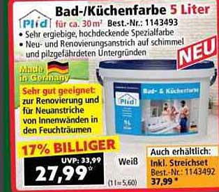 Bad-/Küchenfarbe 5 Liter