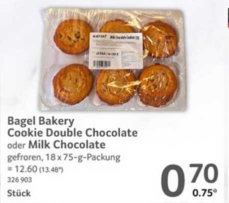 Bagel Bakery Cookie Double Chocolate oder Milk Chocolate (auf Lager)