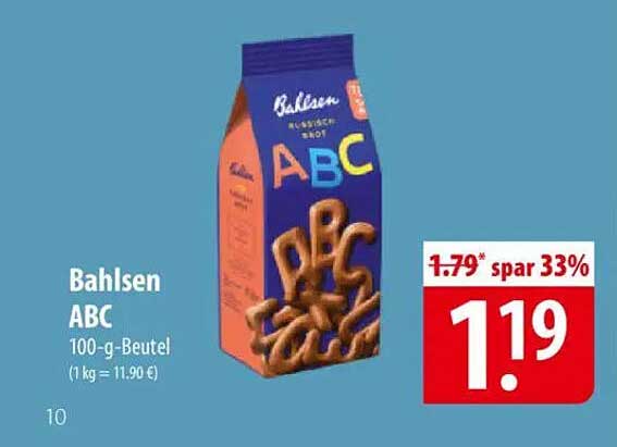 Bahlsen ABC 100-g-Beutel