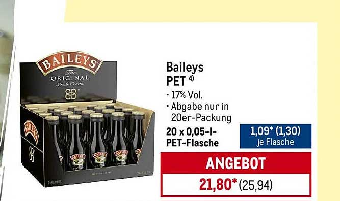 Baileys PET - 20er-Packung