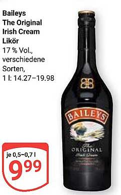 Baileys The Original Irish Cream Likör