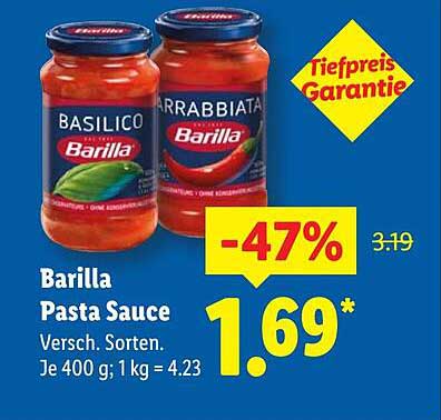 Barilla Pasta Sauce - Verschiedene Sorten