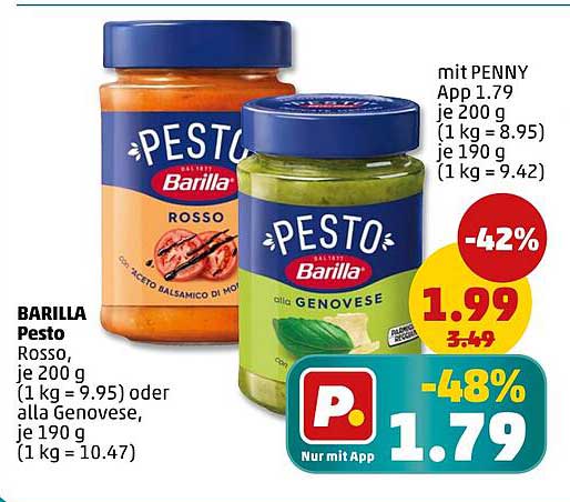 BARILLA Pesto Rosso und alla Genovese - jetzt im Angebot!