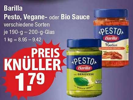 Barilla Pesto, Vegane- oder Bio Sauce – verschiedene Sorten