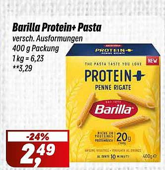 Barilla Protein+ Pasta - verschiedene Ausformungen
