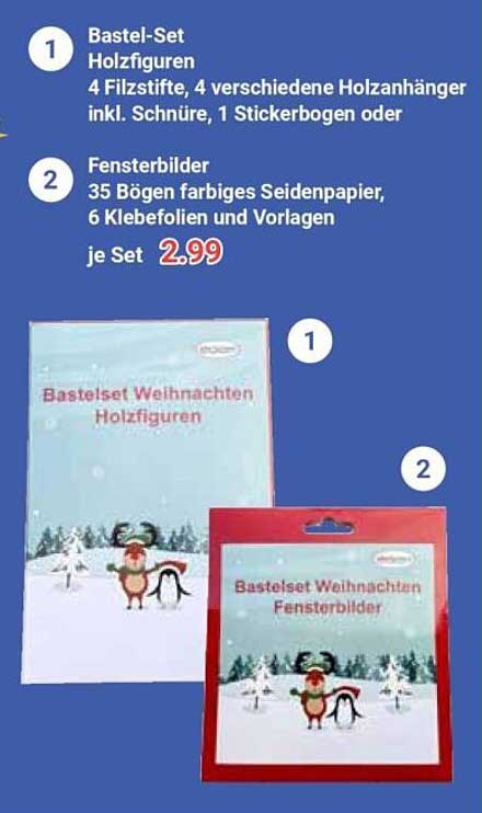 Bastel-Set Holzfiguren und Fensterbilder