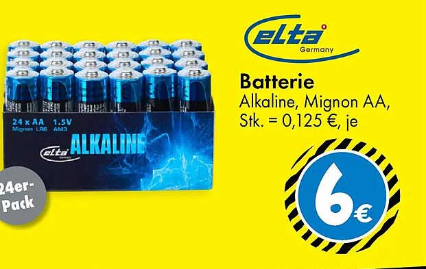 Batterie Alkaline, Mignon AA - 24er Pack