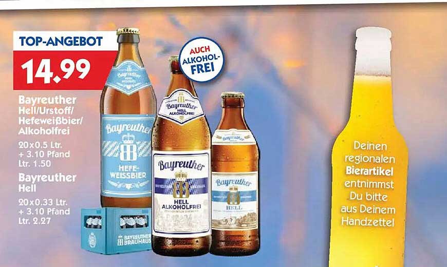 Bayreuther Hell/Ursdorf/Hefeweissbier/Alkoholfrei 20x0.5 L