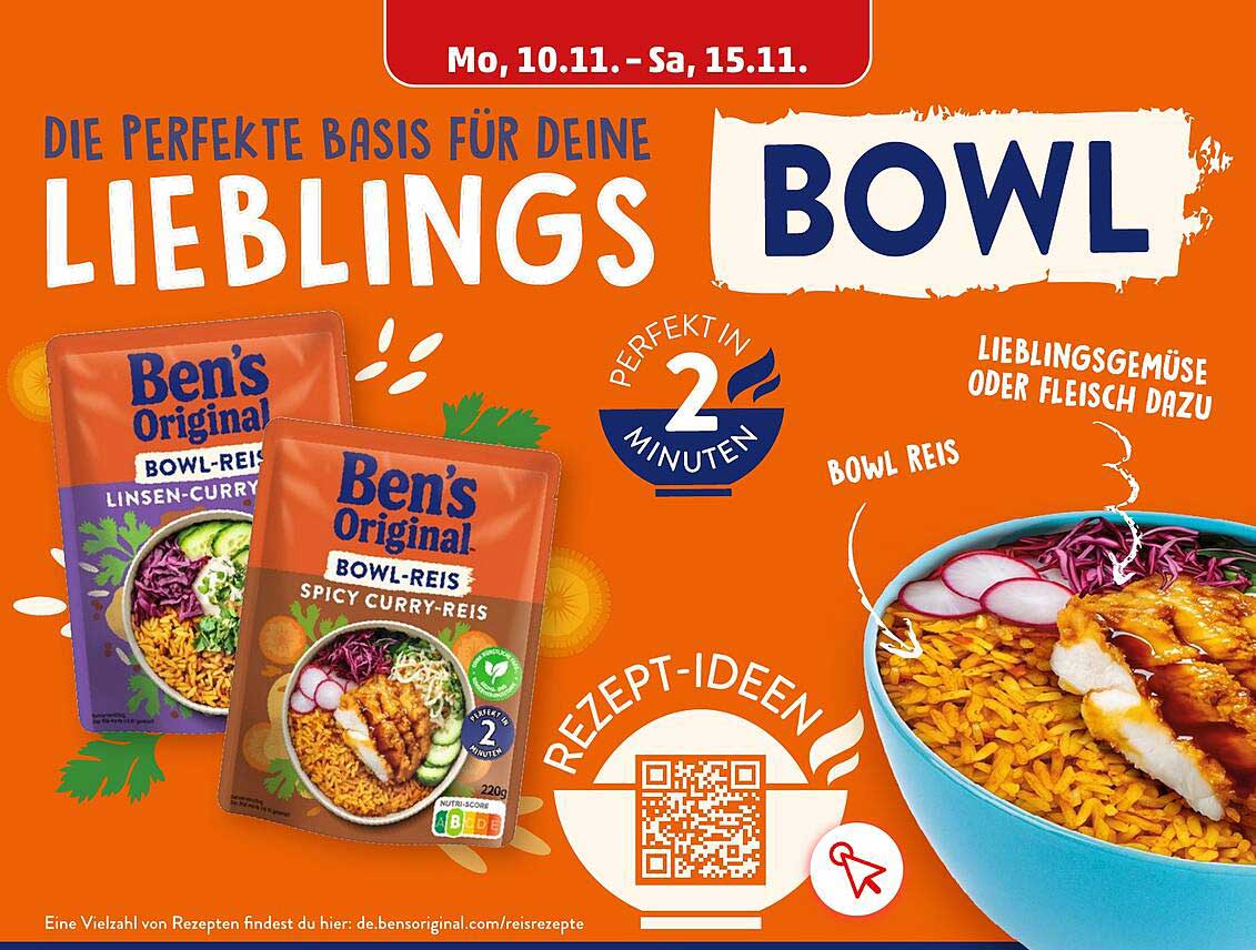 Ben's Original Bowl-Reis - Linsen-Curry-Reis & Spicy Curry-Reis - Perfekt in 2 Minuten