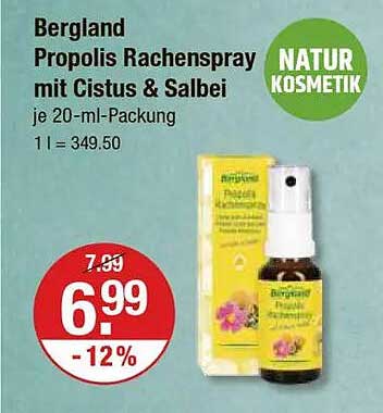 Bergland Propolis Rachenspray mit Cistus & Salbei