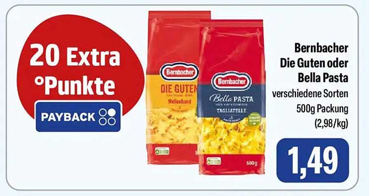Bernbacher Die Guten oder Bella Pasta 500g Packung