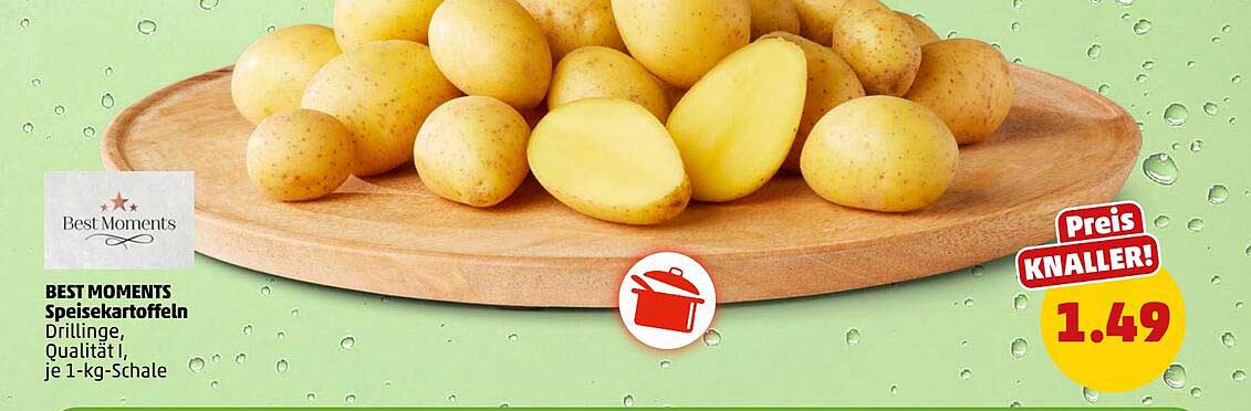 BEST MOMENTS Speisekartoffeln Drillinge, Qualität I, je 1-kg-Schale