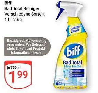 Biff Bad Total Reiniger - Verschiedene Sorten