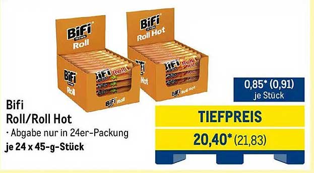 Bifi Roll/Roll Hot 24 x 45-g Stück