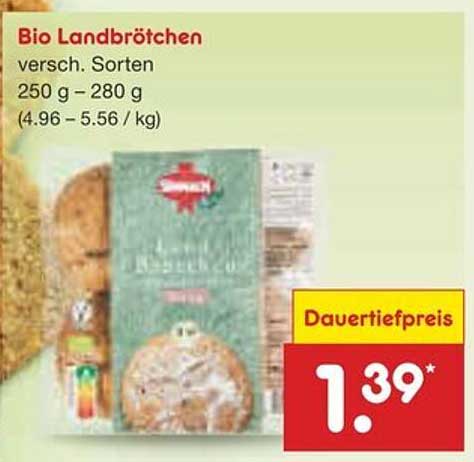 Bio Landbrötchen - verschiedene Sorten