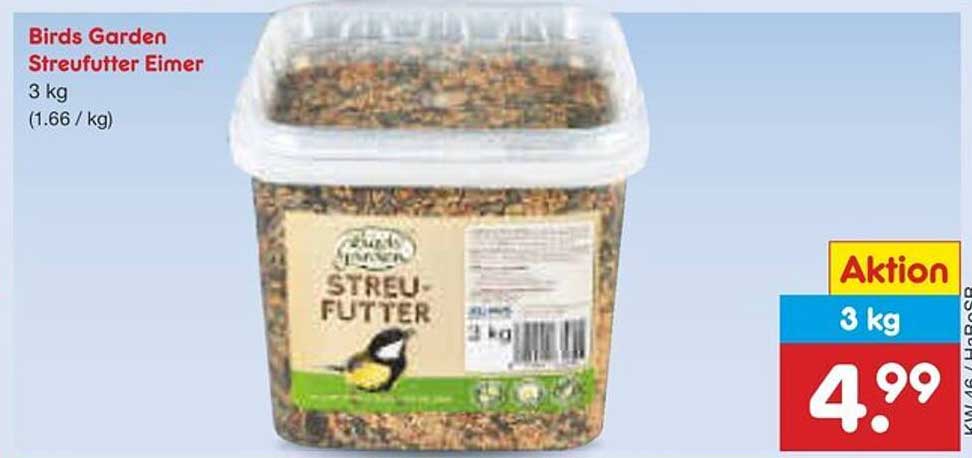 Birds Garden Streufutter Eimer 3 kg