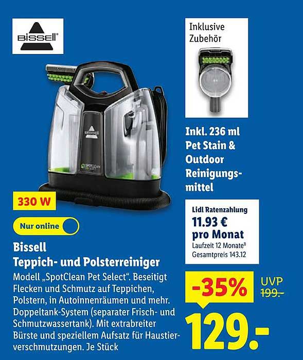 Bissell Teppich- und Polsterreiniger Modell „SpotClean Pet Select“
