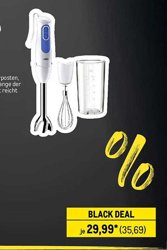 BLACK DEAL: Stabmixer-Set mit Zubehör