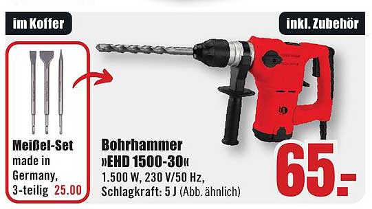 Bohrhammer »EHD 1500-30« inkl. Zubehör für 65,-